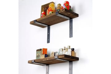 Fercho Vägghylla 40 cm - Svart/Valnöt - Förvaring - Hylla - Vägghylla