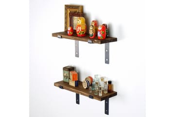 Fercho Vägghylla 40 cm - Svart/Valnöt - Förvaring - Hylla - Vägghylla