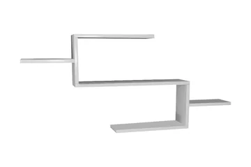 Furny Home Sängbord Dekor - Vit - Förvaring - Hylla - Vägghylla