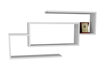 Furny Home Vägghylla 103 cm - Vit - Förvaring - Hylla - Vägghylla