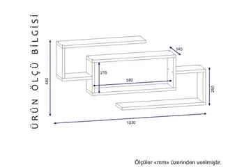 Furny Home Vägghylla 103 cm - Vit - Förvaring - Hylla - Vägghylla