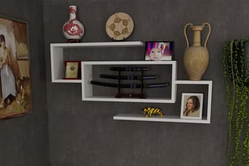 Furny Home Vägghylla 103 cm - Vit - Förvaring - Hylla - Vägghylla