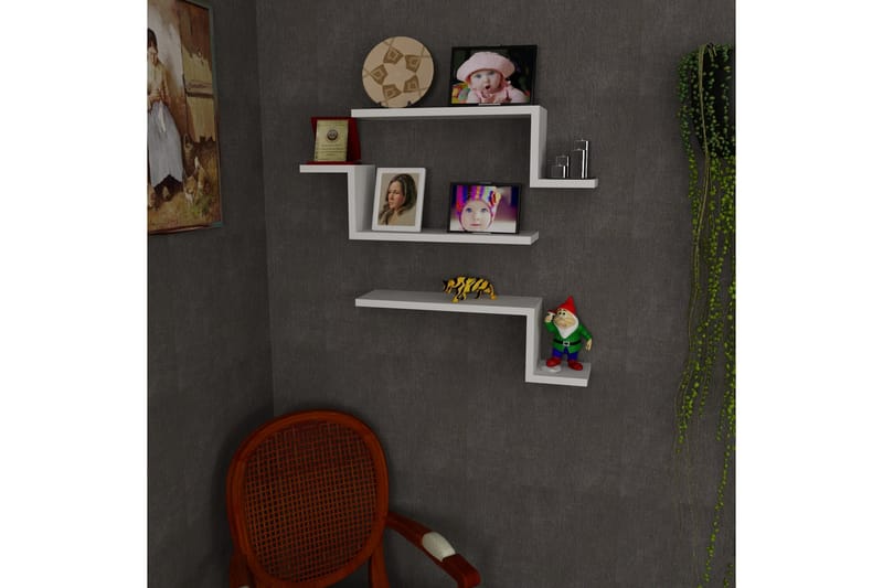 Furny Home Vägghylla 58 cm - Vit - Förvaring - Hylla - Vägghylla