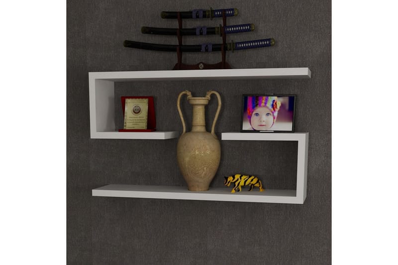 Furny Home Vägghylla 60 cm - Vit - Förvaring - Hylla - Vägghylla