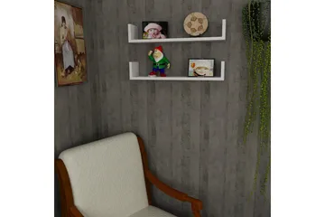 Furny Home Vägghylla 63 cm - Vit - Förvaring - Hylla - Vägghylla