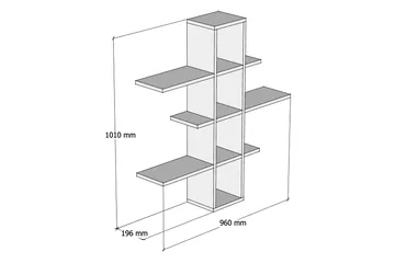 Gersby Vägghylla 101 cm - Brun/Vit - Förvaring - Hylla - Vägghylla
