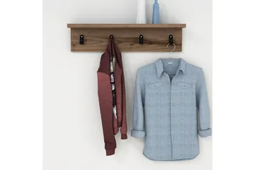 Gersby Vägghylla 60 cm - Brun - Förvaring - Klädförvaring - Klädhängare - Krokar