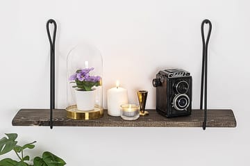 Gokse Vägghylla 15x60 cm - Svart/Valnöt - Förvaring - Hylla - Vägghylla