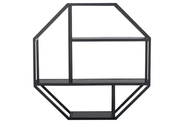 Hasslevik Vägghylla 77x20 cm 4 Hyllor - Svart/Matt Svart - Förvaring - Hylla - Vägghylla