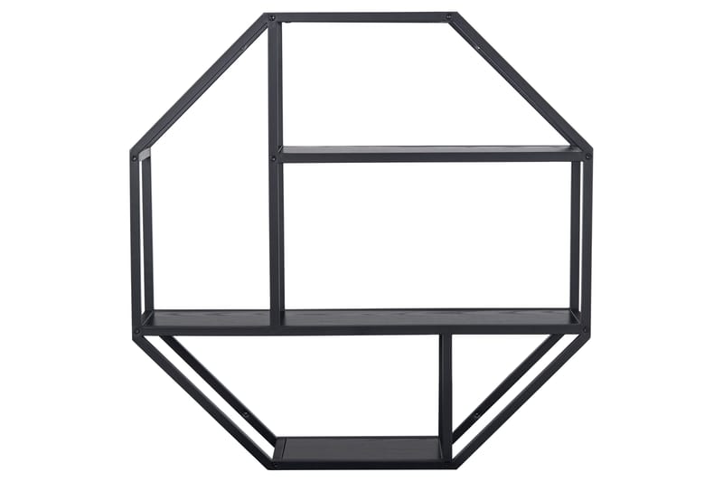 Hasslevik Vägghylla 77x20 cm 4 Hyllor - Svart/Matt Svart - Förvaring - Hylla - Vägghylla