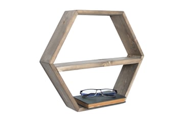 Hexagonhylla Arthur - Trä - Förvaring - Hylla - Vägghylla
