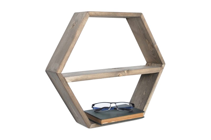 Hexagonhylla Arthur - Trä - Förvaring - Hylla - Vägghylla
