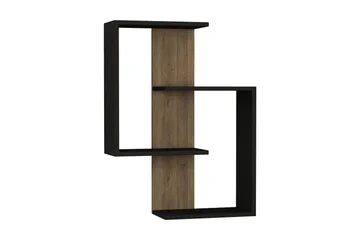 Homitis Vägghylla 64 cm i Ek - Svart - Förvaring - Hylla - Vägghylla