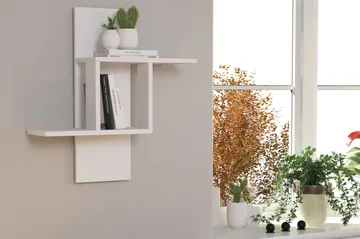 Homitis Vägghylla 64 cm i Målat Trä - Vit - Förvaring - Hylla - Vägghylla