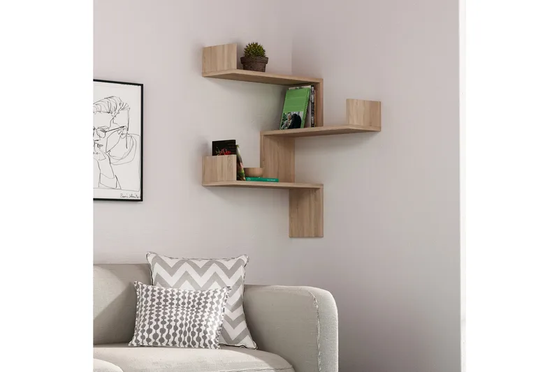 Homitis Vägghylla - Ek - Förvaring - Hylla - Vägghylla