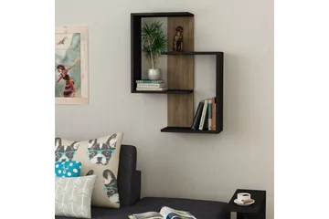 Homitis Vägghylla - Grå/Mörk Ek - Förvaring - Hylla - Vägghylla