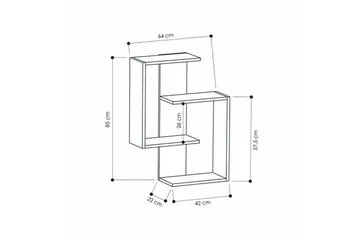 Homitis Vägghylla - Grå/Mörk Ek - Förvaring - Hylla - Vägghylla