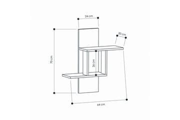 Homitis Vägghylla - Mörkgrå - Förvaring - Hylla - Vägghylla