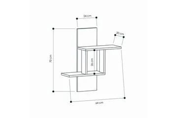 Homitis Vägghylla - Vit - Förvaring - Hylla - Vägghylla