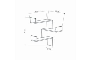 Homitis Vägghylla - Vit - Förvaring - Hylla - Vägghylla