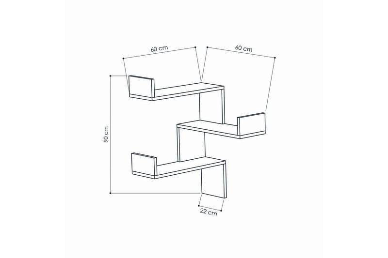 Homitis Vägghylla - Vit - Förvaring - Hylla - Vägghylla