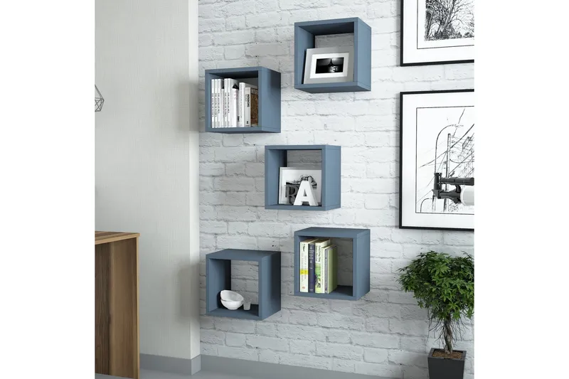 Hovdane Vägghylla 30 cm, Blå