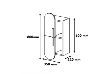 Hovdane Vägghylla 35 cm - Brun/Vit - Förvaring - Hylla - Vägghylla