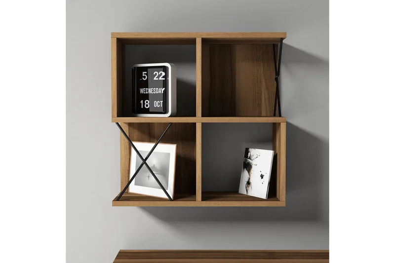 Hovdane Vägghylla 60 cm - Brun/Svart - Förvaring - Hylla - Vägghylla