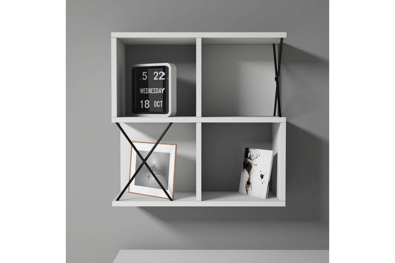 Hovdane Vägghylla 60 cm - Vit/Svart - Förvaring - Hylla - Vägghylla