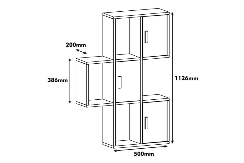 Hovdane Vägghylla 75 cm - Brun/Gul - Förvaring - Hylla - Vägghylla