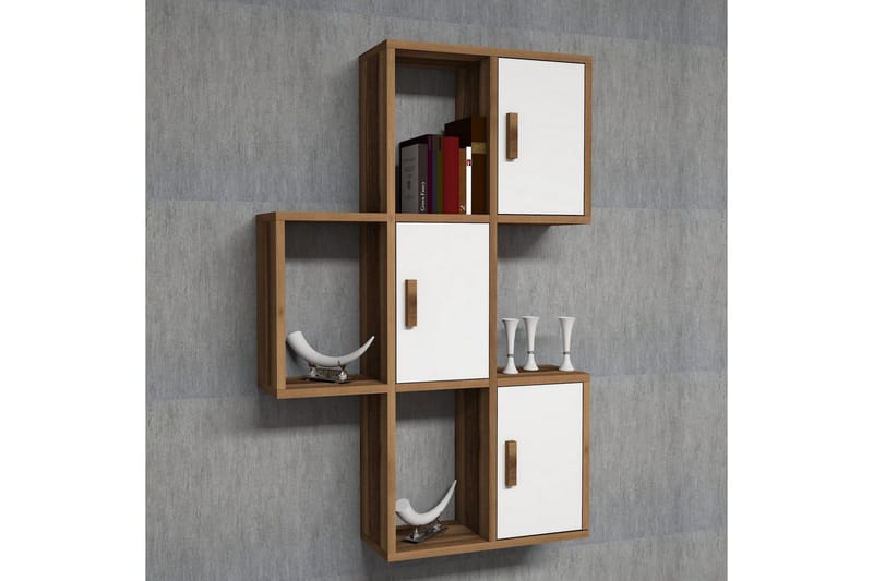 Hovdane Vägghylla 75 cm - Brun/Vit - Förvaring - Hylla - Vägghylla