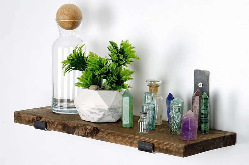 Hueter Vägghylla 40 cm - Svart/Valnöt - Förvaring - Hylla - Vägghylla