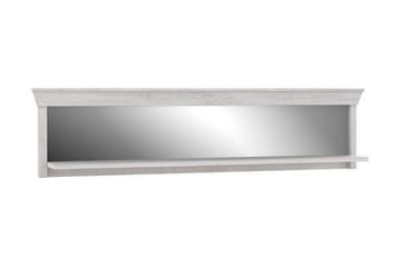 Hurlston vägghylla med Spegel 121 cm - Vit - Förvaring - Hylla - Vägghylla
