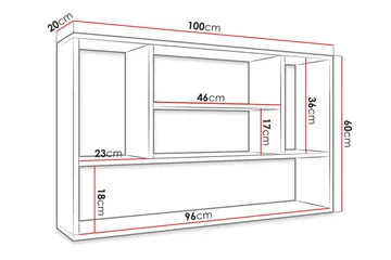 Hylla 100 cm - Vit - Förvaring - Hylla - Vägghylla