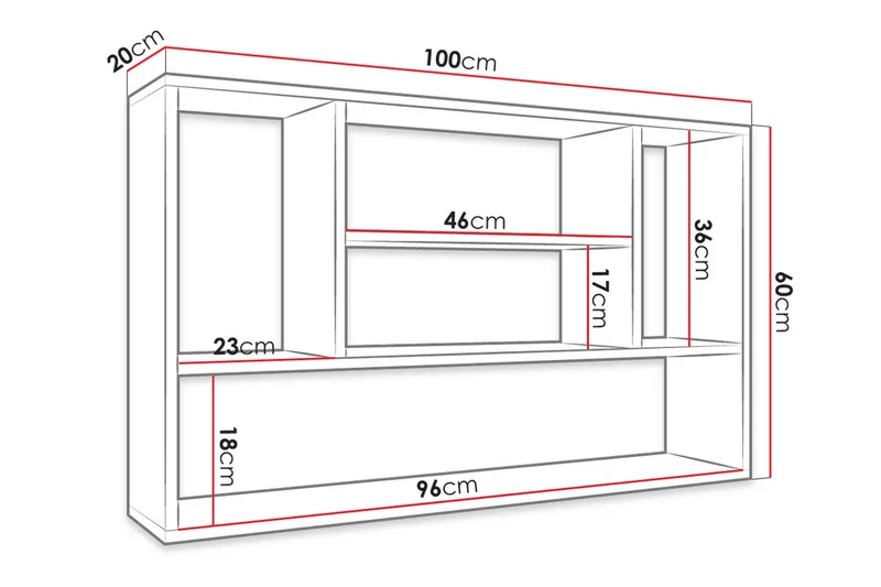 Hylla 100 cm - Vit - Förvaring - Hylla - Vägghylla