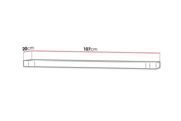 Hylla Dallas 107x4,8x20 cm - Beige/Grå/Vit - Förvaring - Hylla - Vägghylla