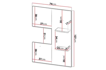 Hylla - Svart|Ek - Förvaring - Hylla - Vägghylla