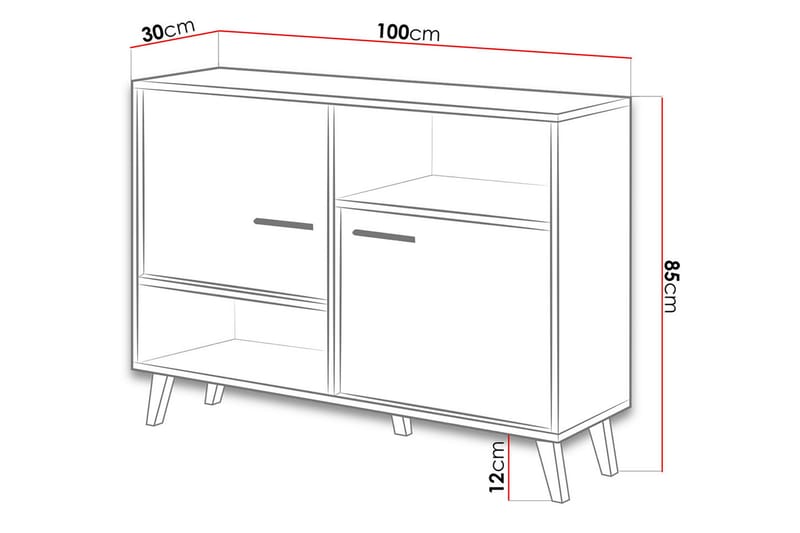 Hylla Vägghängd Knoppe 100 cm - Flerfärgad - Vägghylla - Väggförvaring
