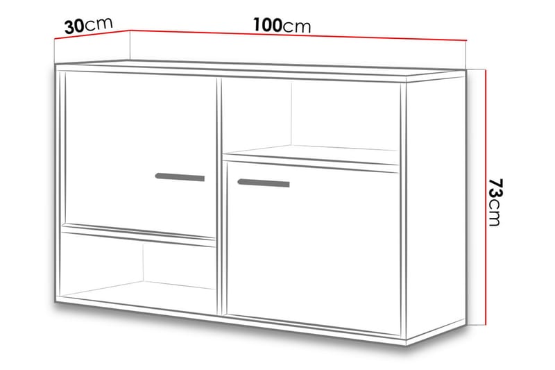 Hylla Vägghängd Knoppe 100 cm - Flerfärgad - Vägghylla - Väggförvaring