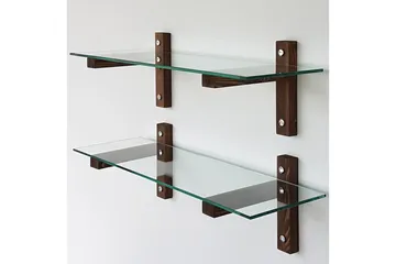 Ilano Vägghylla 85 cm - Brun/Glas - Förvaring - Hylla - Vägghylla