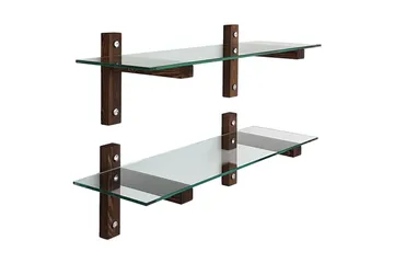 Ilano Vägghylla 85 cm - Brun/Glas - Förvaring - Hylla - Vägghylla