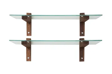 Ilano Vägghylla 85 cm - Brun/Glas - Förvaring - Hylla - Vägghylla