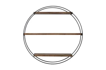 Jundiai Vägghylla 60x15 cm 3 Hyllor - Svart/Mörkbrun - Förvaring - Hylla - Vägghylla