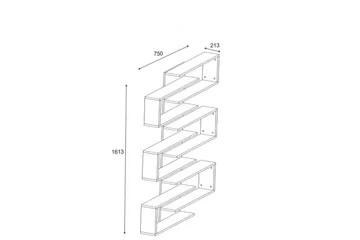 Karber Bokhylla 75 cm - Vit - Förvaring - Hylla - Vägghylla