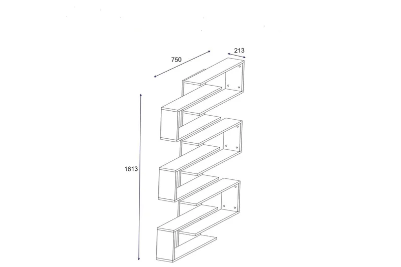 Karber Bokhylla 75 cm - Vit - Förvaring - Hylla - Vägghylla