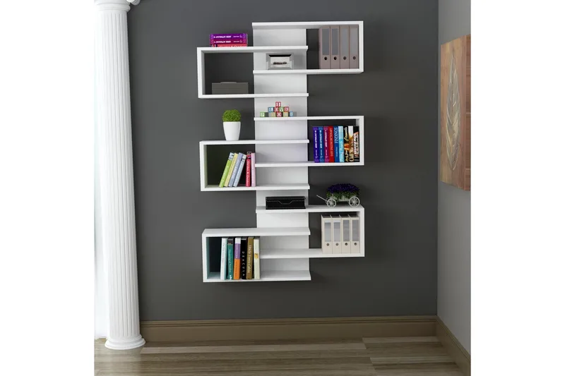 Karber Bokhylla 75 cm - Vit - Förvaring - Hylla - Vägghylla