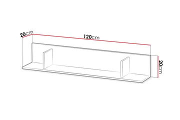 Klacksberg Vägghylla 120x20x20 cm - Beige - Förvaring - Hylla - Vägghylla