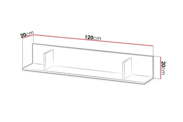 Klacksberg Vägghylla 120x20x20 cm - Beige - Förvaring - Hylla - Vägghylla