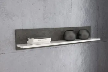 Kranea Vägghylla 22x125 cm - Grå/Vit - Förvaring - Hylla - Vägghylla