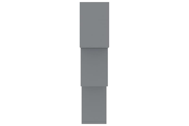Kubhyllor högglans grå 84,5x15x27 cm spånskiva - Grå - Vägghylla - Väggförvaring